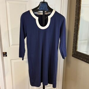 Lilly Pulitzer Navy Blue Tunic with Cream Accents